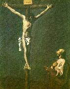 Francisco de Zurbaran st. lucas before christ crucified oil painting artist